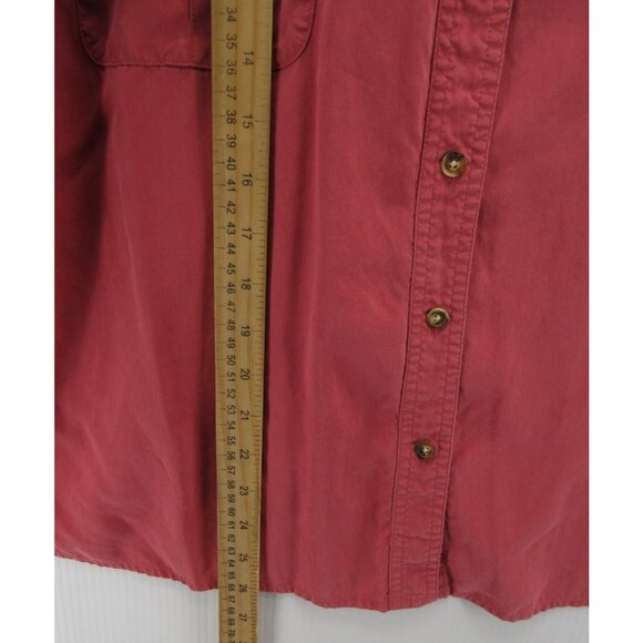 Orvis Top XL Salmon Silk Shirt Button Down Camp Pockets Field Utility - Picture 3 of 8